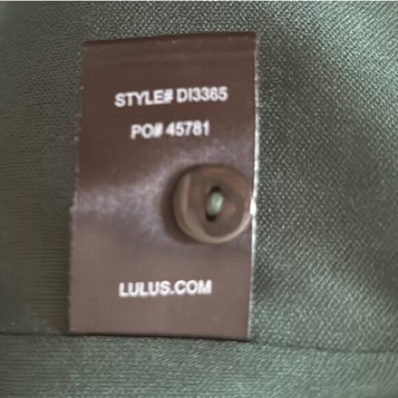 LULUS LOVE LANGUAGE FOREST GREEN LACE 3/4 SLEEVE BODYCON BACKLESS DRESS - Picture 6 of 6